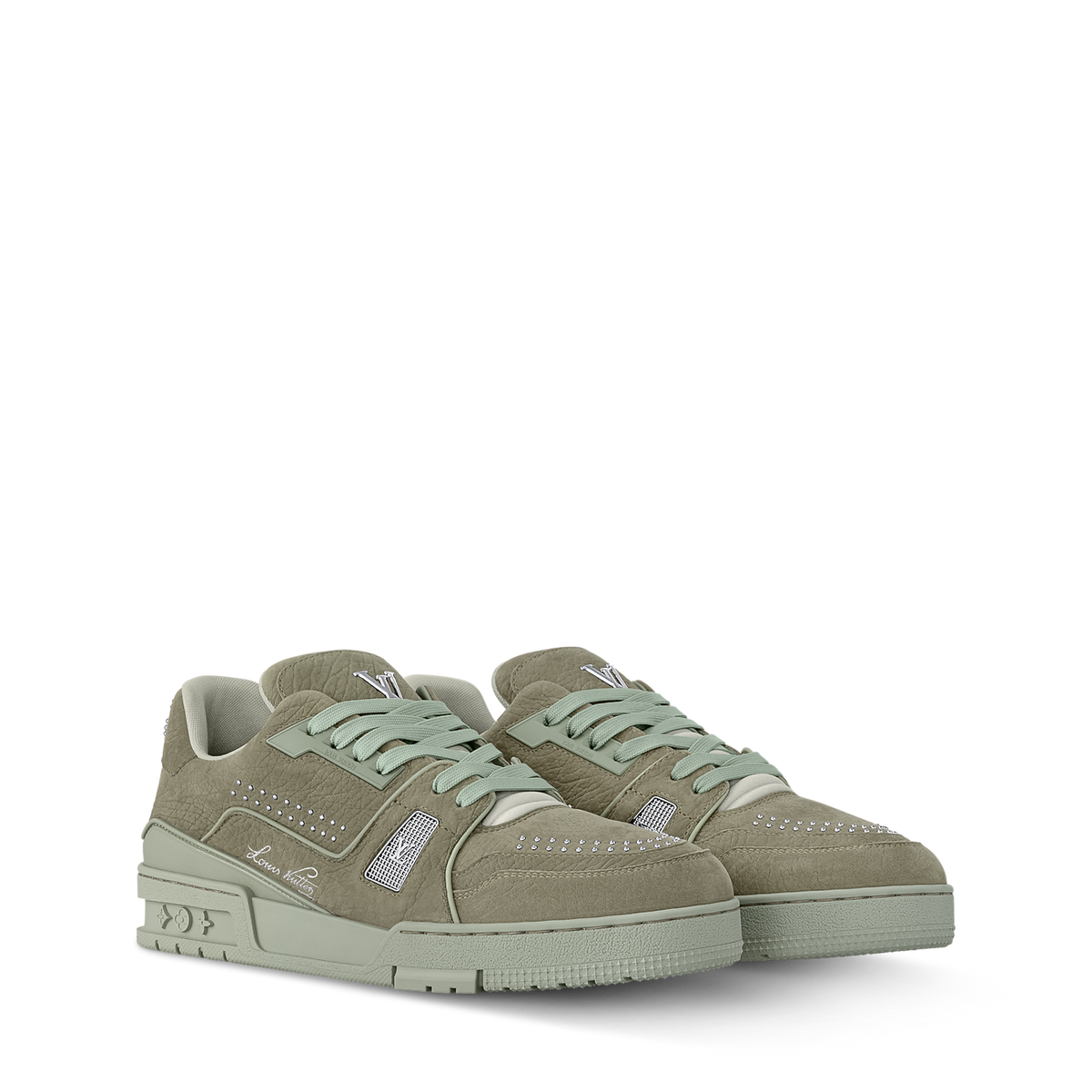 LOUIS VUITTON TRAINER GRAINED BUFFALO NUBUCK LEATHER ‘GREEN’