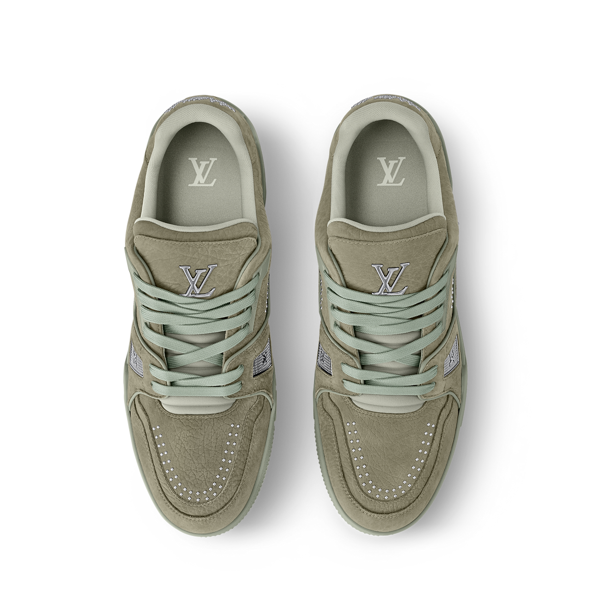 LOUIS VUITTON TRAINER GRAINED BUFFALO NUBUCK LEATHER ‘GREEN’