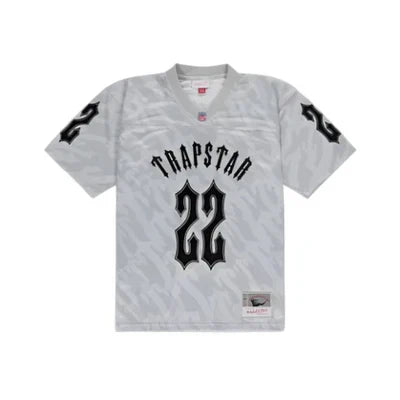 TRAPSTAR x NFL MITCHELL & NESS '22 FOOTBALL JERSEY GREY